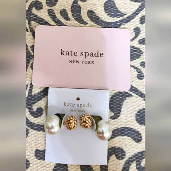 kate spade Jewelry - Kate Spade At First Blush Wallflower Studs Pearl back reversible earrings